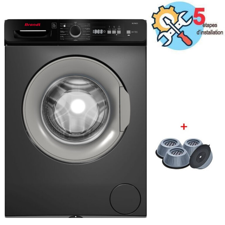 lave linge frontal BRANDT BLF842S 8kg vue de face