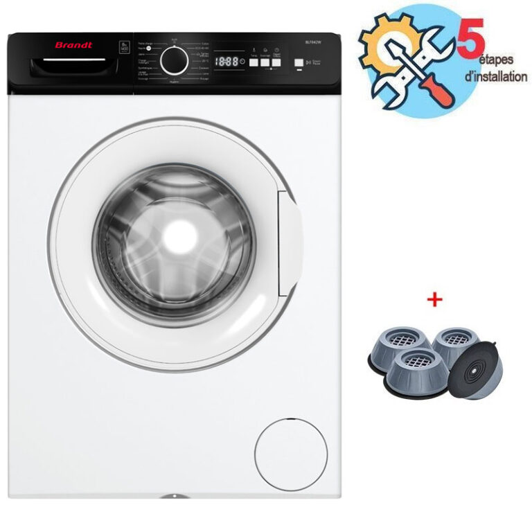 lave linge BRANDT BLF842W 8kg vue de face