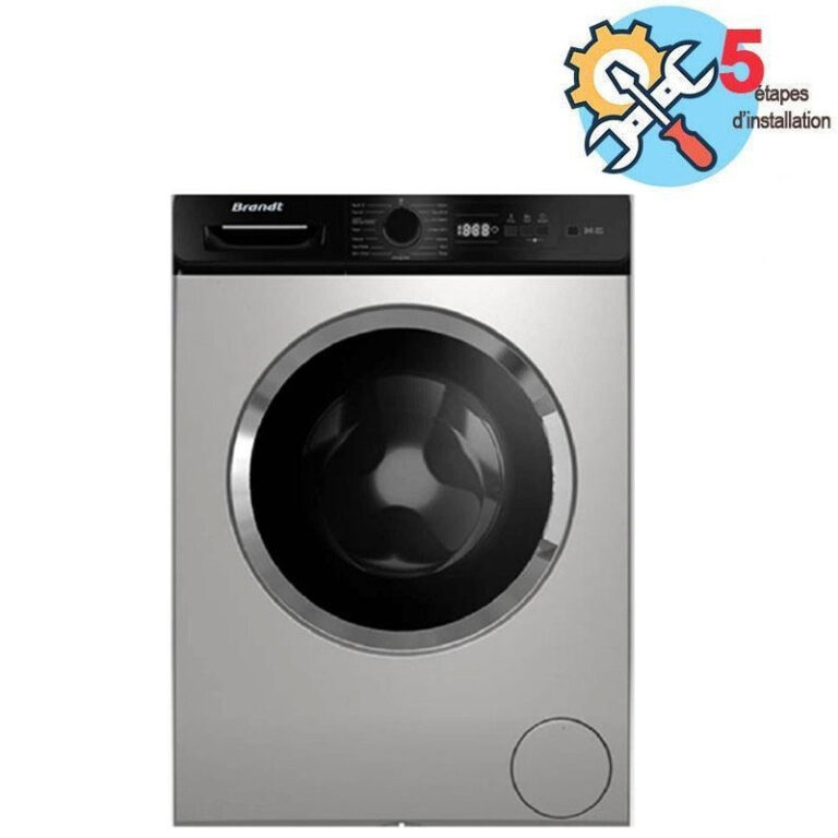 lave linge BRANDT BLF942QSBL 9 kg Inverter vue de face