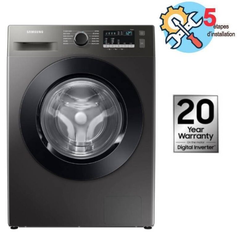 lave-linge Samsung WW70T4020CX 7Kg vue de face