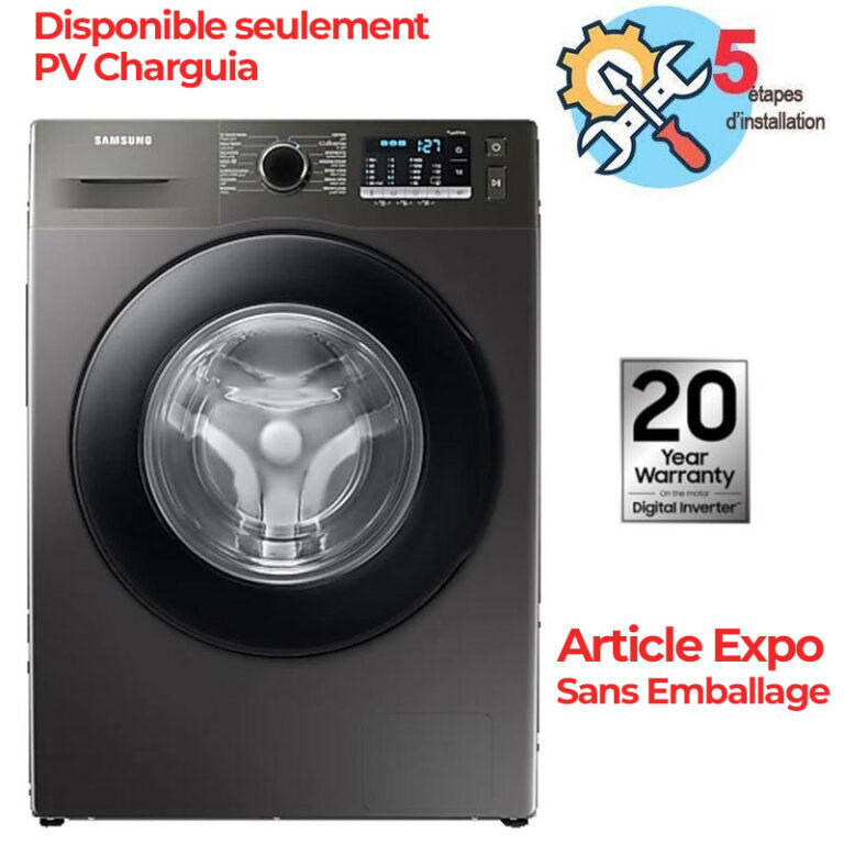 lave linge samsung ecobubble 8kg vue de face