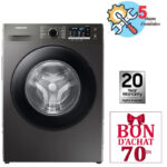 lave linge frontal Samsung WW80TA046AX1MF Eco Bubble 8Kg vue de face