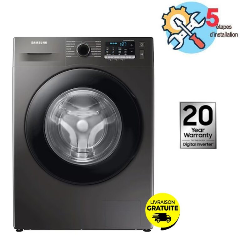 lave linge samsung ww90tao46ax1mf eco bubble 9kg vue de face