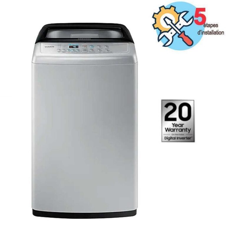 lave linge top samsung wa90h4400ss 9kg vue de face