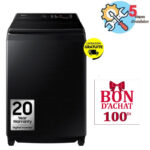 lave linge top samsung wa80f19s8b 19kg vue de face