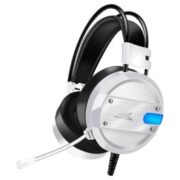 micro casque gamer BARACUDA BGH-031 Conch Blanc vue de face
