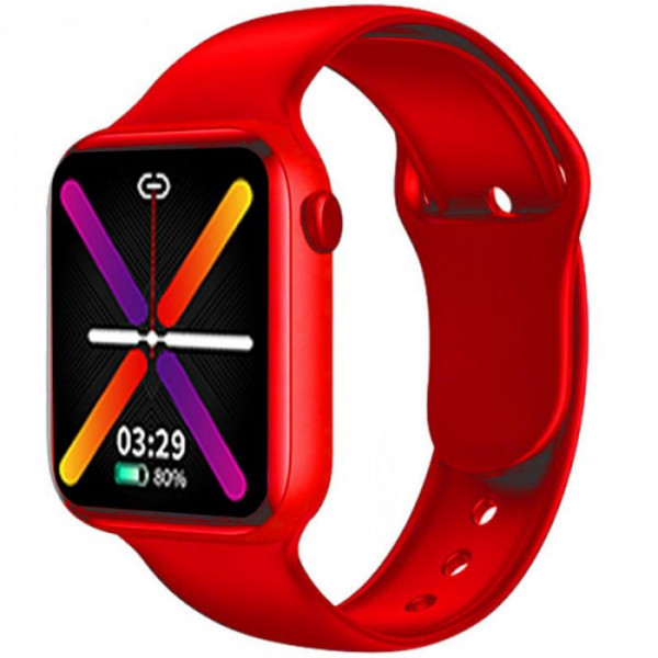 montre connectée Linwear LW12 Rouge vue de face