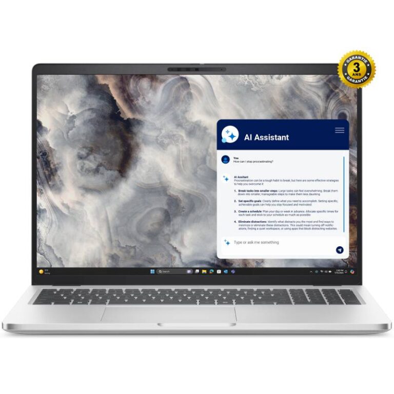 PC portable Dell Pro 16 Plus Intel Core Ultra 7 vue de face