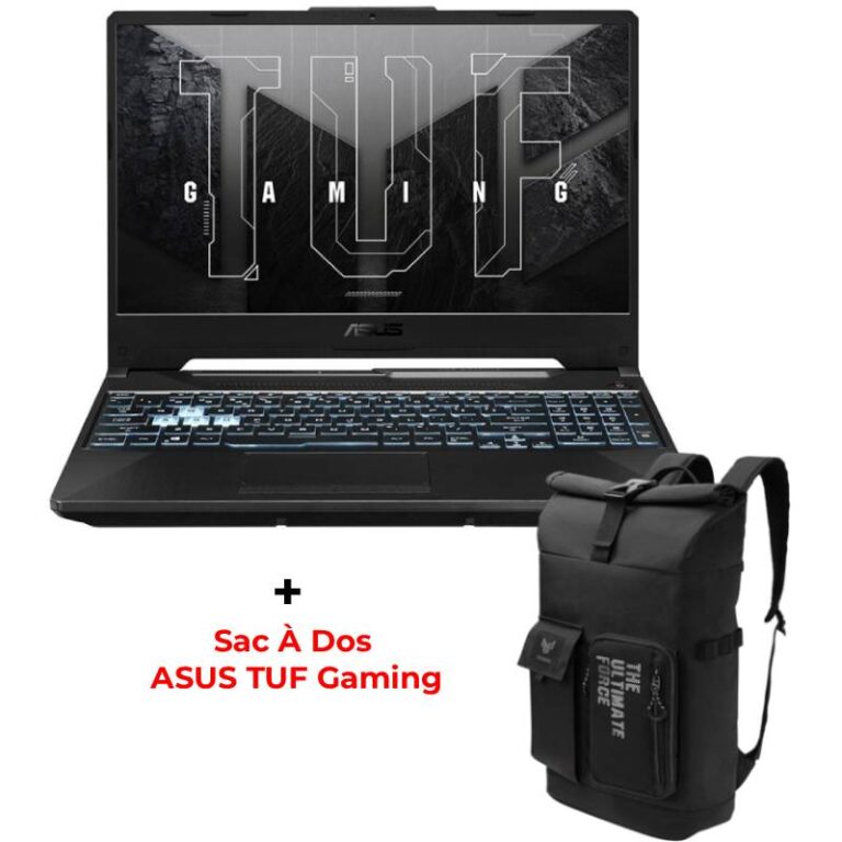 PC portable gamer ASUS TUF Gaming A15 Ryzen 7 RTX 3050 vue de face