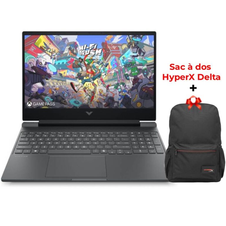 PC portable gamer HP Victus 15-fb3007nk Ryzen 7 vue de face