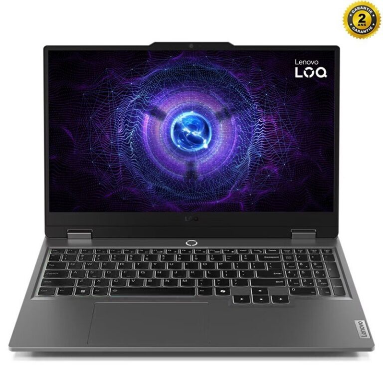 PC Portable Gamer LENOVO LOQ 15IRX9 vue de face