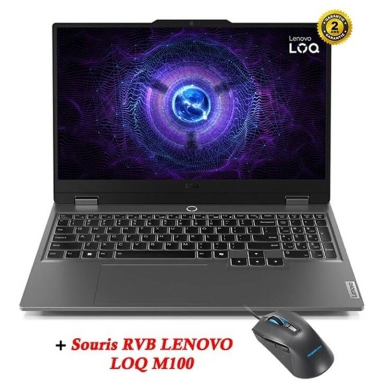 pc portable gamer lenovo loq 15irx9 vue de face