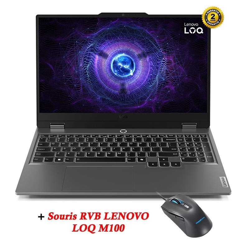 PC Portable Gamer LENOVO LOQ 15IRX9 vue de face