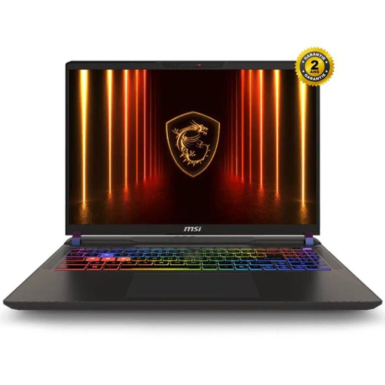 PC Portable Gamer MSI Vector 16 HX AI A2XW vue de face