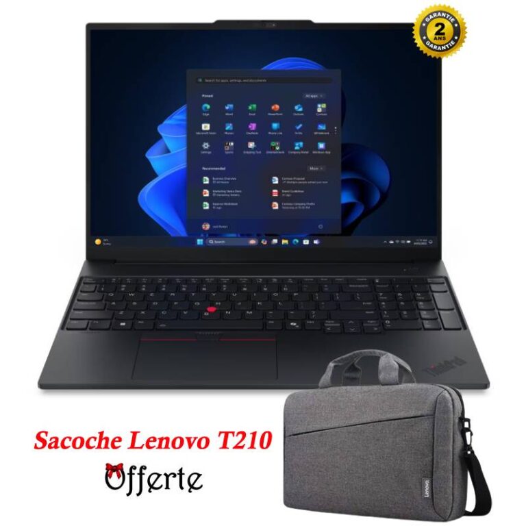 PC Portable Lenovo ThinkPad E16 Gen 3 Ultra 5 vue de face