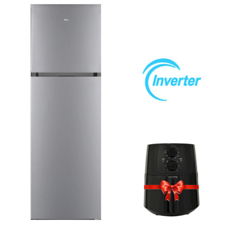réfrigérateur TCL P425TMN NoFrost Inox vue de face
