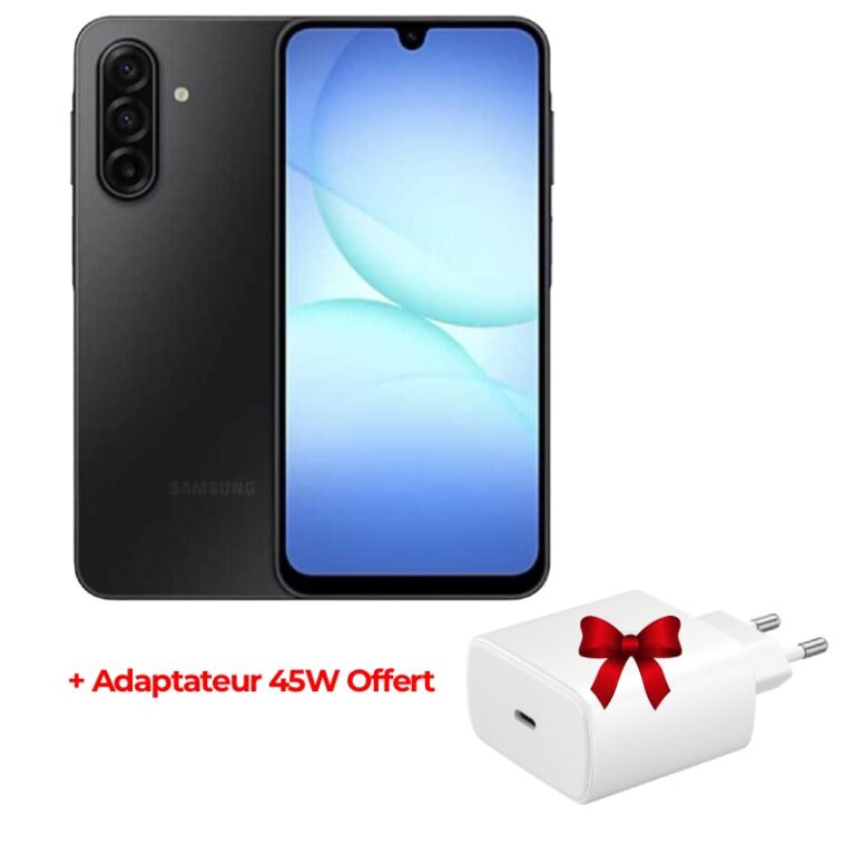 Samsung Galaxy A17 5G 6Go 128Go Noir vue de face