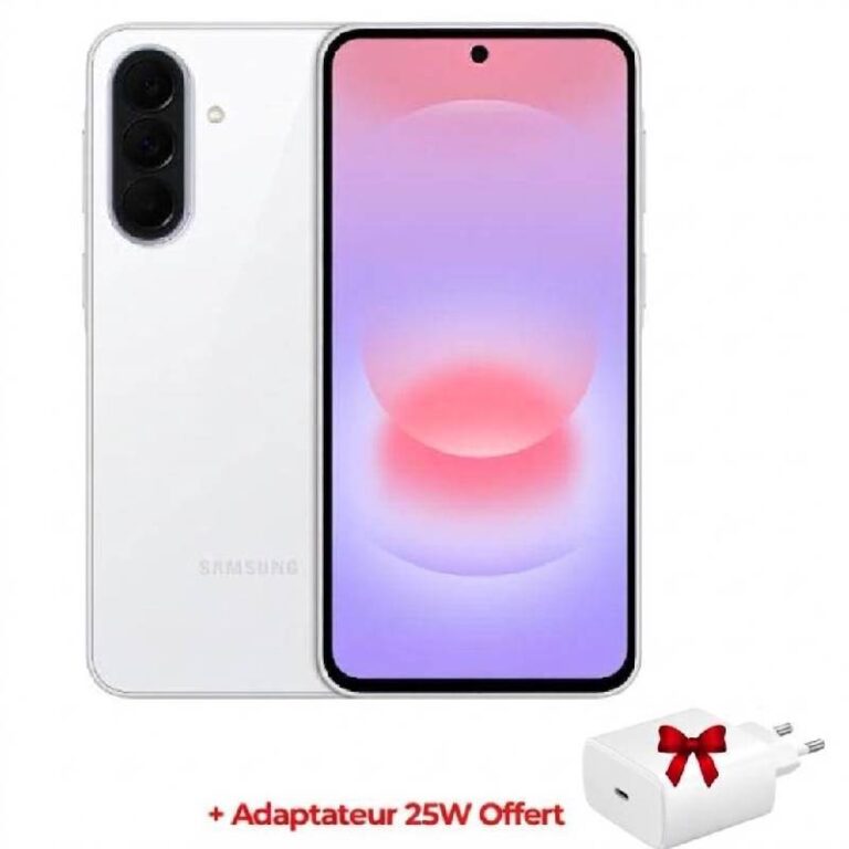 Samsung Galaxy A37 5G 8Go 256Go Blanc vue de face