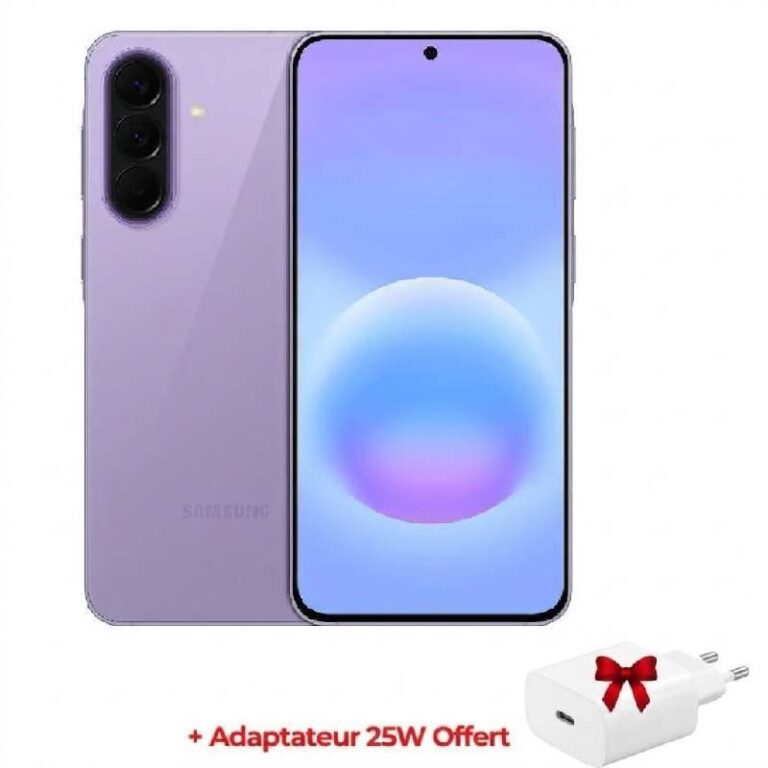 Samsung Galaxy A57 5G 8Go 256Go Lilas vue de face