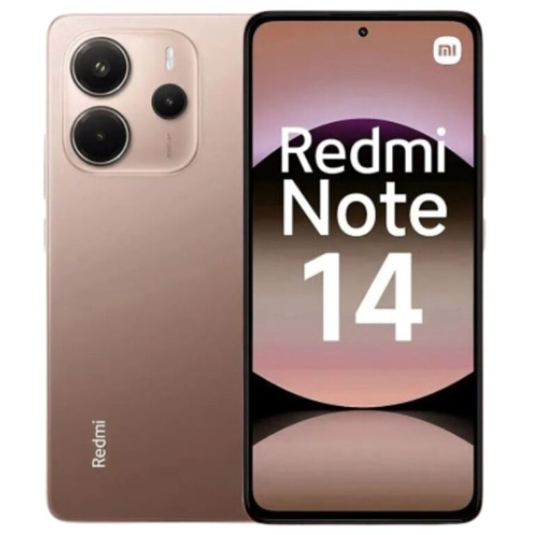 Smartphone Xiaomi Redmi Note 14 4G 6Go 128Go Sand Gold vue de face