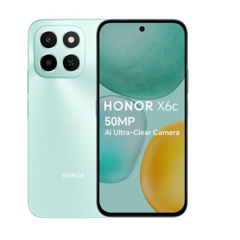smartphone HONOR X6C 6Go 128Go Cyan vue de face
