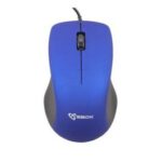 souris optique filaire S-BOX M-958B bleu vue de face