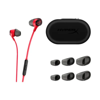 écouteurs HyperX Cloud Earbuds II Rouge vue de côté