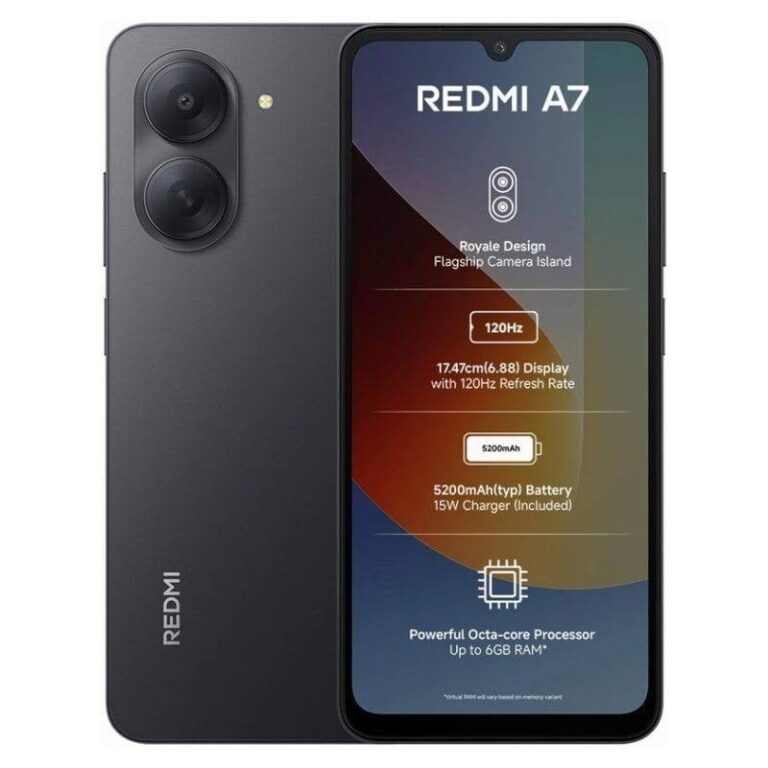 Xiaomi Redmi A7 3Go 64Go Noir vue de face