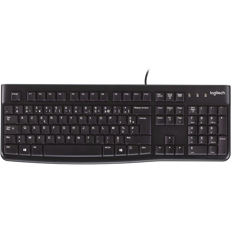clavier-filaire-logitech-usb-noir-920-002488-t Clavier LOGITECH K120 USB Noir – Image 1
